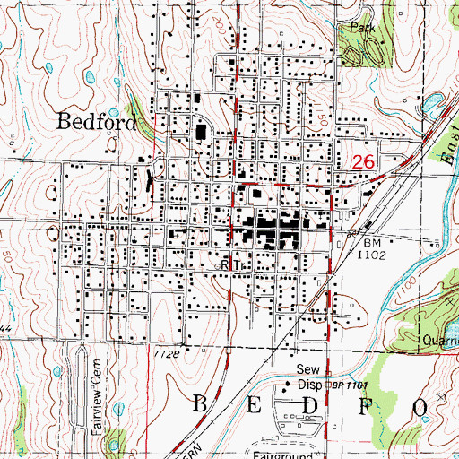 Topographic Map of Taylor County Historical Museum, IA