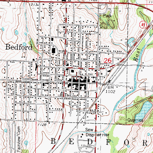 Topographic Map of Taylor County Sheriff's Office, IA