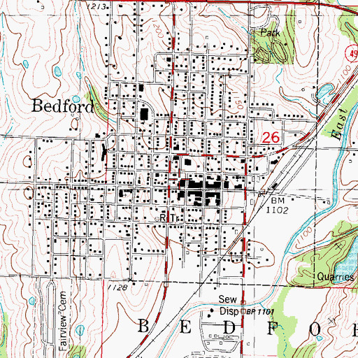 Topographic Map of Alegent Health Clinic, IA