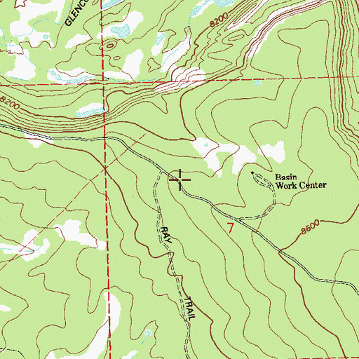 Topographic Map of Basin Work Center, CO