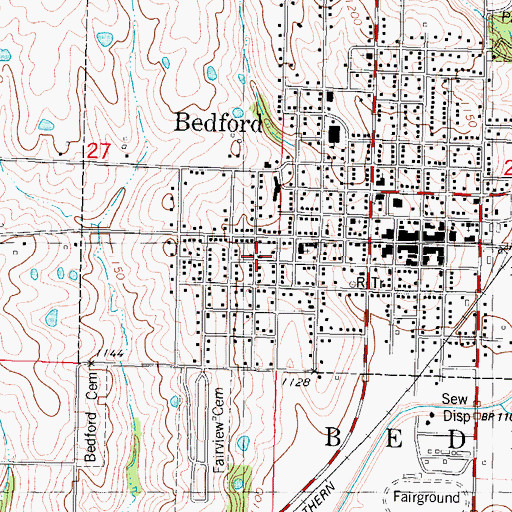 Topographic Map of Hamilton Memorial Lutheran Church, IA