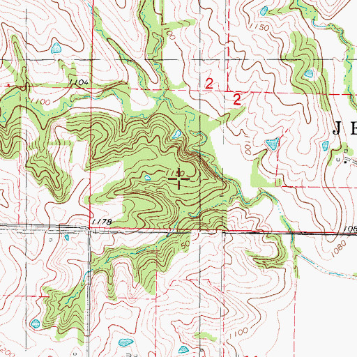 Topographic Map of Sands Timber and Recreation Area, IA