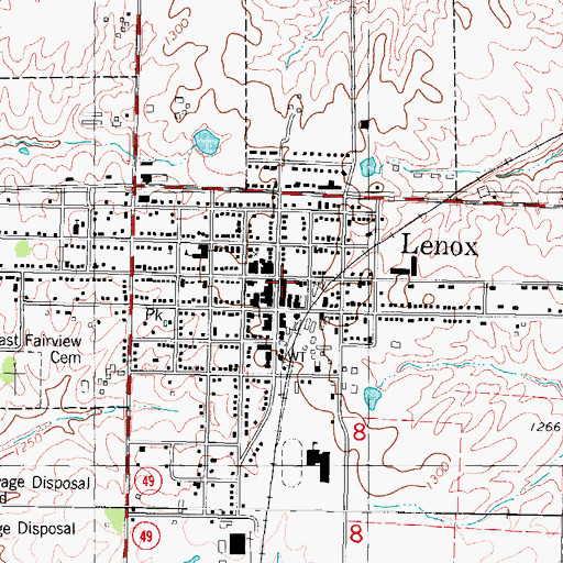 Topographic Map of Alegent Health Clinic, IA