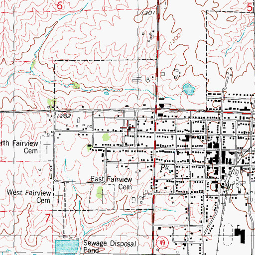 Topographic Map of Saint Patricks Catholic Church, IA