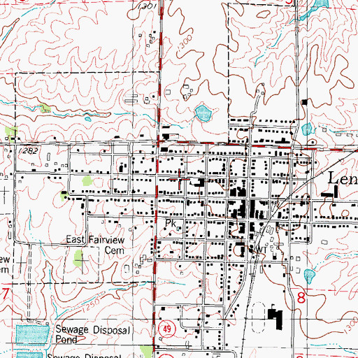 Topographic Map of United Presbyterian Church, IA
