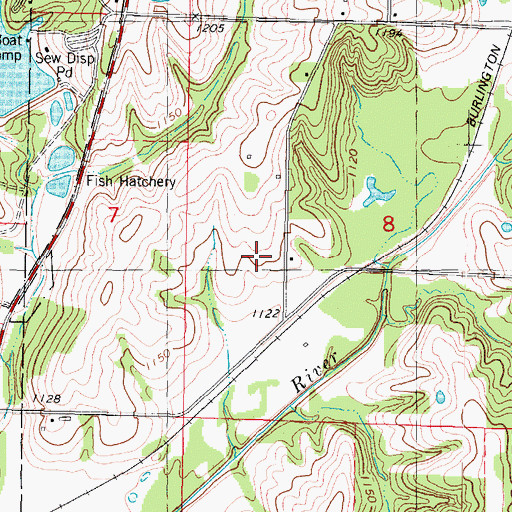 Topographic Map of Harmony Post Office (historical), IA