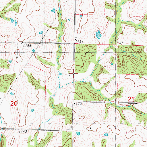 Topographic Map of Enod Post Office (historical), IA