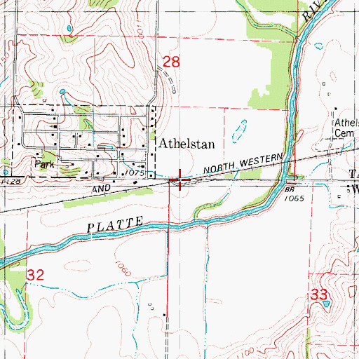 Topographic Map of Athelstan (historical), IA