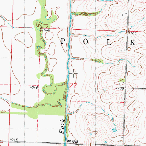 Topographic Map of Williams Cemetery, IA