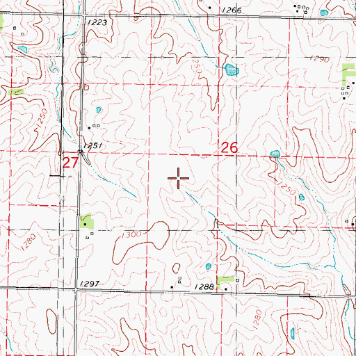 Topographic Map of Tando-Winslow Cemetery, IA