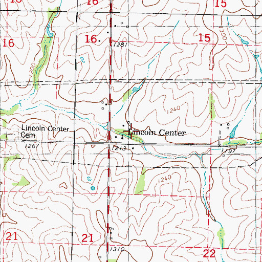 Topographic Map of Hayes Post Office (historical), IA
