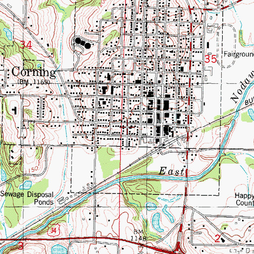 Topographic Map of Saint Patricks Roman Catholic Church, IA