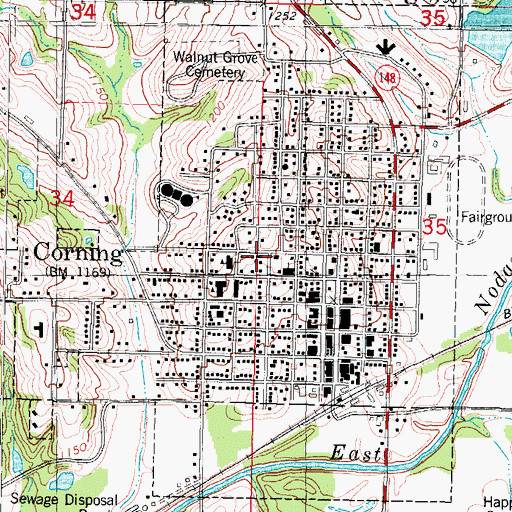 Topographic Map of First Presbyterian Church, IA