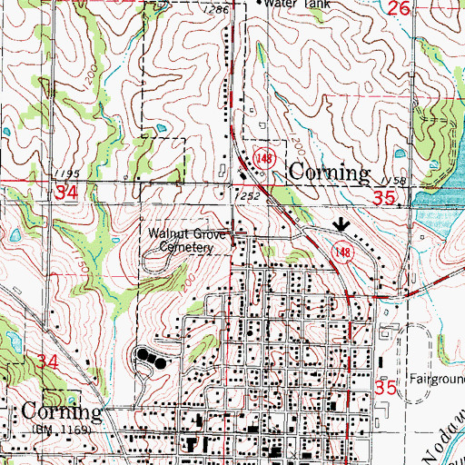 Topographic Map of Redeemer Lutheran Church, IA
