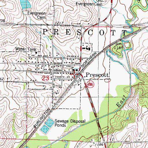 Topographic Map of Kline Museum, IA