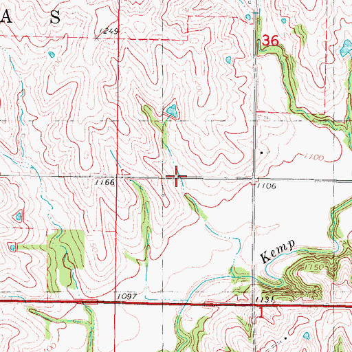 Topographic Map of Snider Bridge, IA