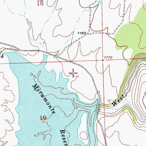 Topographic Map of Miramonte Reservoir Campground, CO