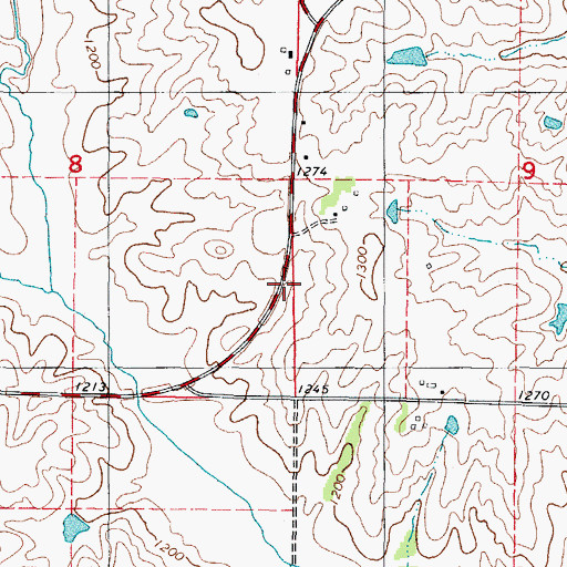 Topographic Map of Millers Country Zoo, IA