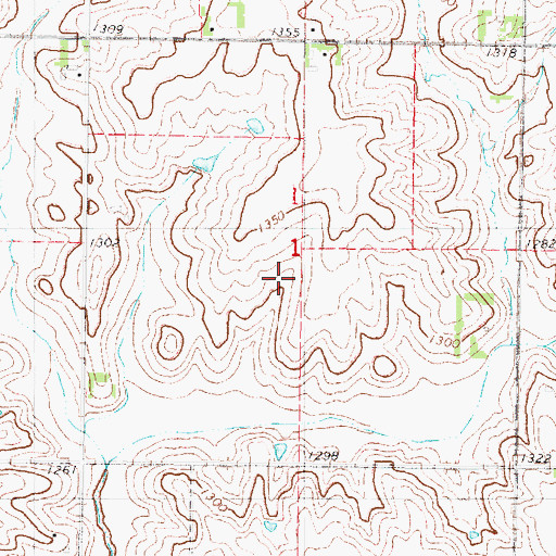 Topographic Map of Drakes Post Office (historical), IA