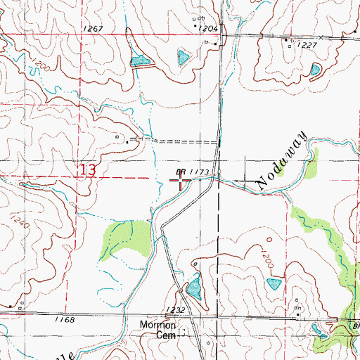 Topographic Map of Avondale Post Office (historical), IA
