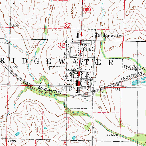 Topographic Map of United Methodist Church, IA