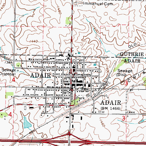 Topographic Map of United Methodist Church, IA