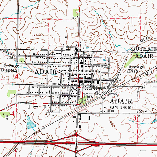 Topographic Map of First Presbyterian Church, IA