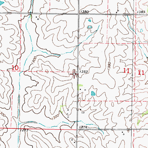 Topographic Map of Immanuel Lutheran Cemetery, IA