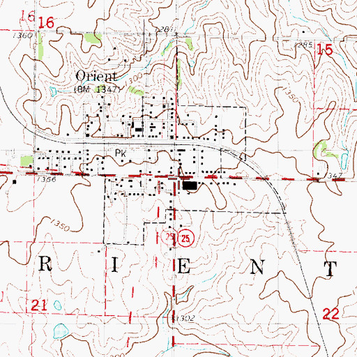 Topographic Map of Site on Mormon Trail - Proposed West Iowa Boundary Historical Marker, IA