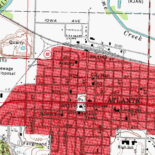 Topographic Map of Family Dental Center, IA
