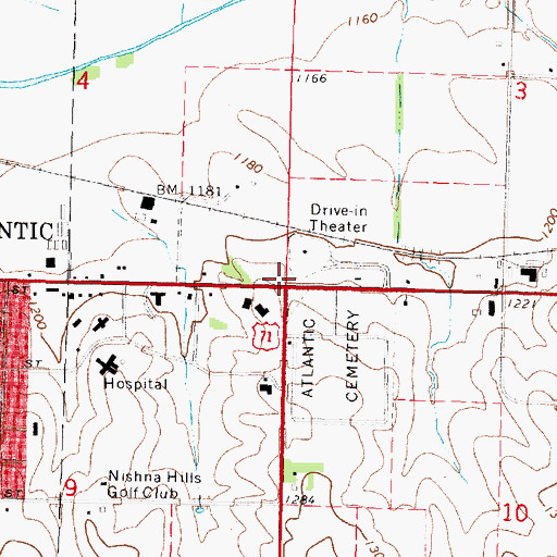 Topographic Map of The Church of Jesus Christ of Latter Day Saints, IA