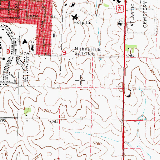 Topographic Map of First United Pentecostal Church, IA