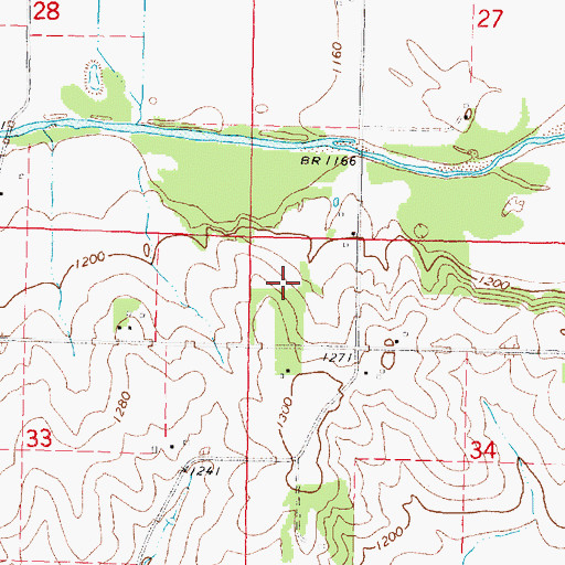 Topographic Map of Frank Chapman Memorial Woods, IA