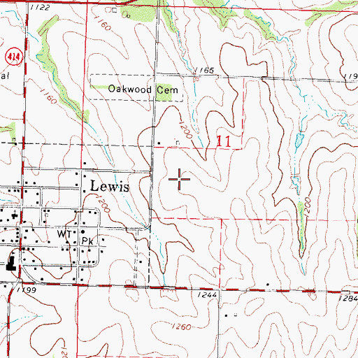 Topographic Map of Turkey Creek Education Area, IA
