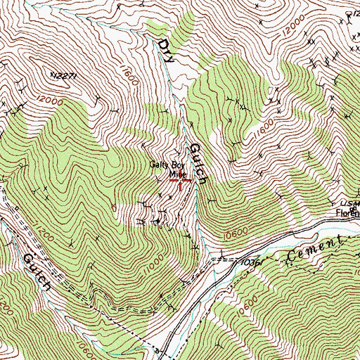 Topographic Map of Galfy Boy Mine, CO
