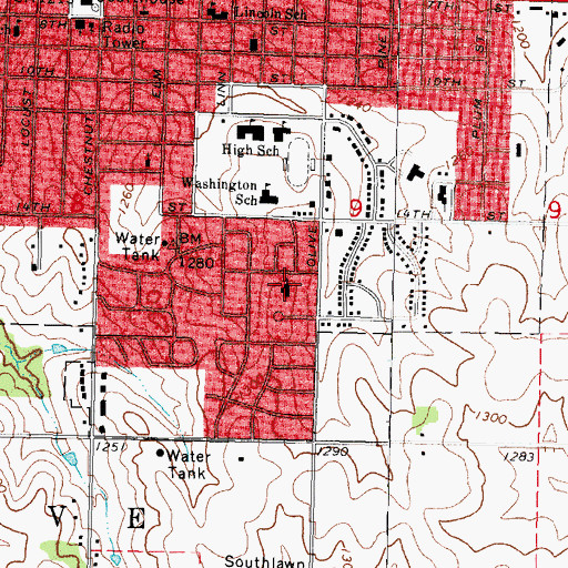 Topographic Map of United Church of Christ, IA