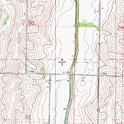 Topographic Map of Wax Post Office (historical), IA