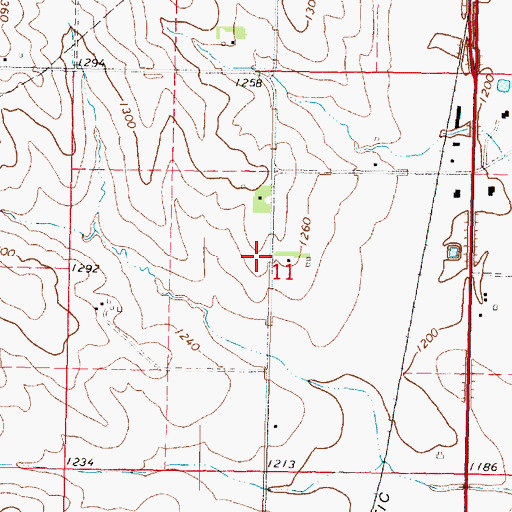 Topographic Map of Pymosa Post Office (historical), IA