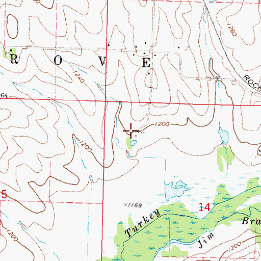 Topographic Map of Grove City Post Office (historical), IA