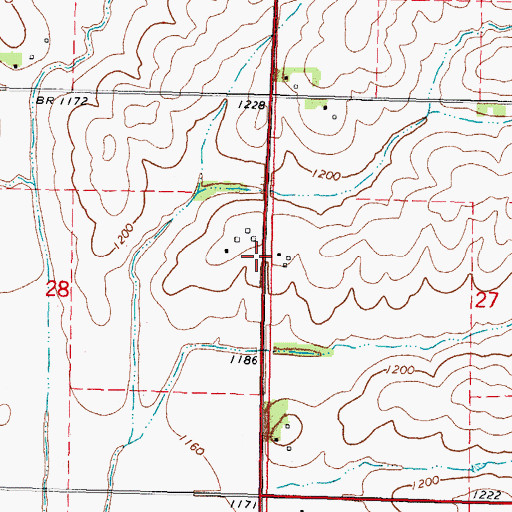 Topographic Map of Galion Post Office (historical), IA