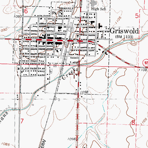 Topographic Map of Faith Lutheran Church, IA