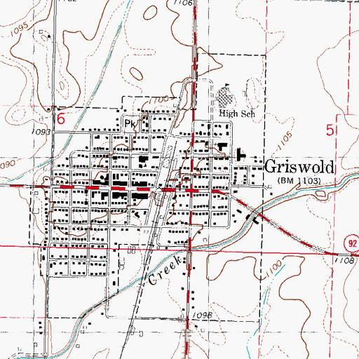 Topographic Map of Our Lady of Grace Catholic Church, IA