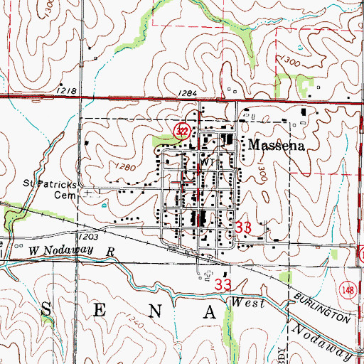 Topographic Map of United Methodist Church, IA