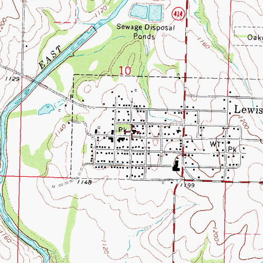 Topographic Map of Church of Christ, IA