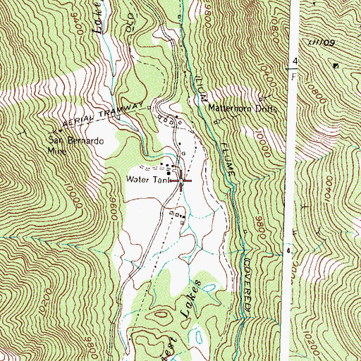Topographic Map of Matterhorn Campground, CO