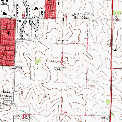 Topographic Map of Allen House, IA