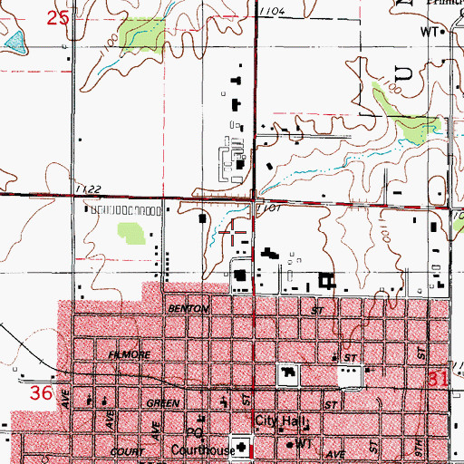 Topographic Map of Madison County Sheriff's Office, IA