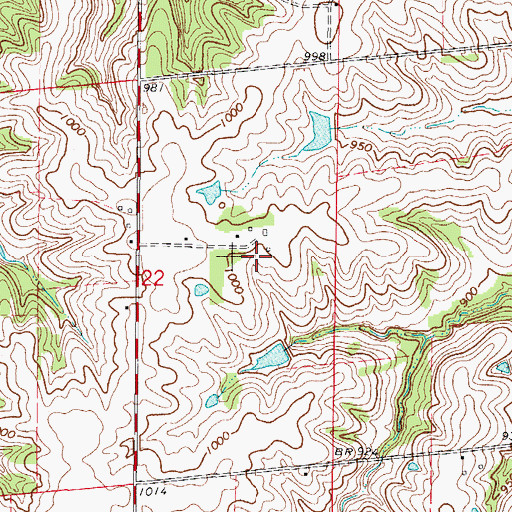 Topographic Map of Howell Tree Farm, IA