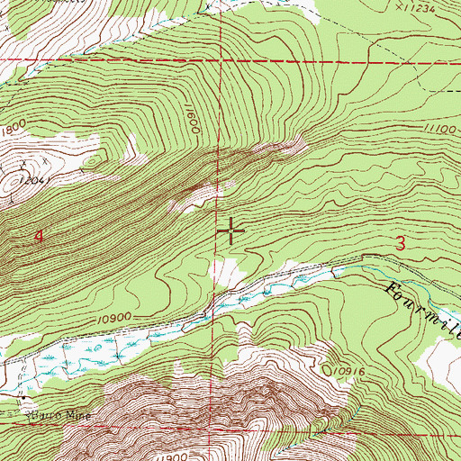 Topographic Map of Four Mile Campground, CO