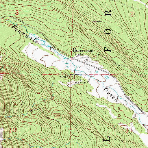Topographic Map of Horseshoe Campground, CO